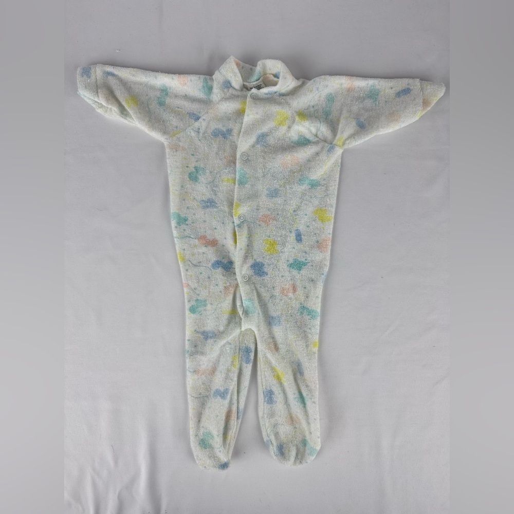 Vintage Dreamland Button Style Footed One Piece Unisex Onsie for 6-9 Months - Picture 2 of 6